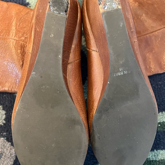 Steve Madden Intyce Cognac Leather Wedge Boots 6.5 - Picture 4 of 5